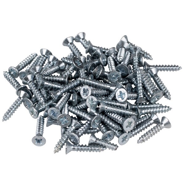 Main product image for 100 Pcs. #3 x 1/2" Flat Head Zinc Wood Screw 081-1122